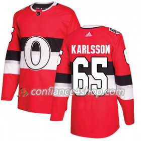 Adidas Maillot de Hockey Ottawa Senators Erik Karlsson 65 2017-2018 Rouge Classic Authentic - Homme